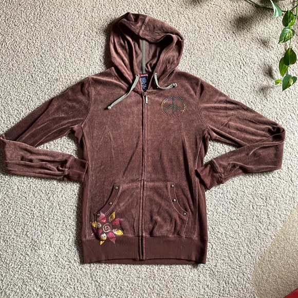 Velour Track Suit Sweatpants Sweatshirt - Picture 3 of 8